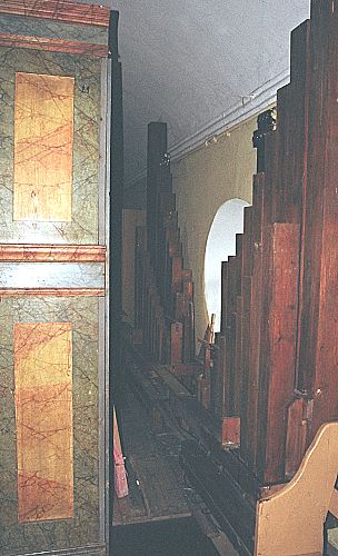 umieszczona za szafą sekcja pedałowa
