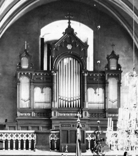 Prospekt organowy (stan w 1905 r.)