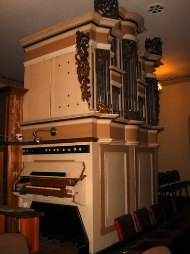 Widok organów w zbliżeniu
