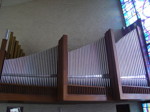 widok organów z chóru